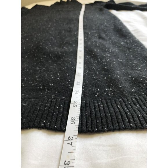 J.Crew Long Sleeve Half-Zip Sweater Dress S Black Speckled Preppy Minimalist - Picture 7 of 7